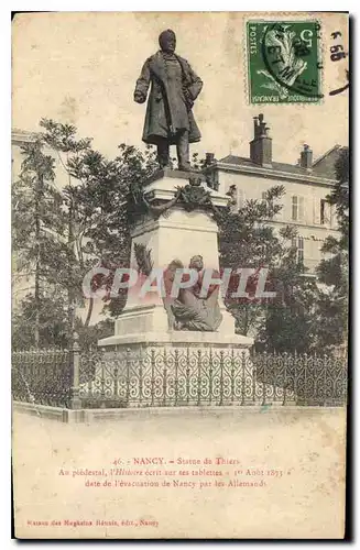 Cartes postales Nancy Statue de Thiers