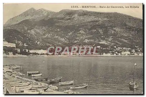 Cartes postales Menton Baie de Garavan les Hotels