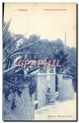 Ansichtskarte AK Cannes Fontaine Saint Georges