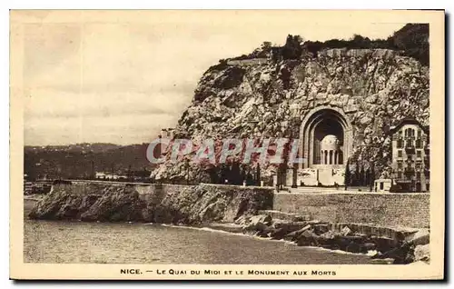 Cartes postales Nice Le Quai du Midi et le monument aux Morts