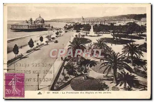 Ansichtskarte AK Nice La Promenade des Angalis et les Jardins