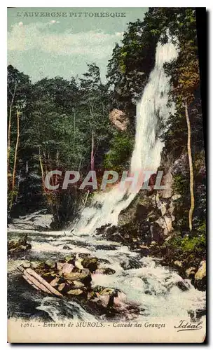 Cartes postales L'Auvergne pittoresque environs de Murols Cascade des Granges