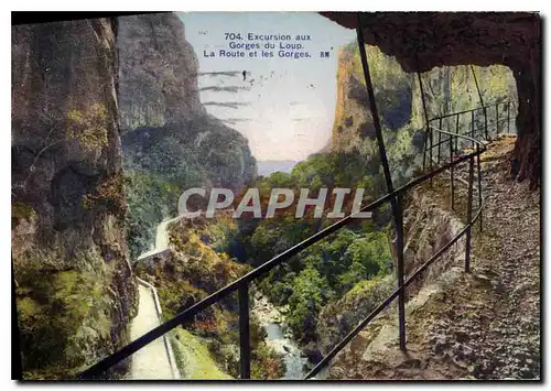 Cartes postales Excursion aux Gorges du Loup La Route et les Gorges