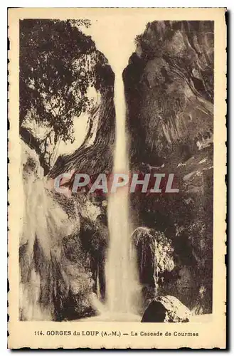 Ansichtskarte AK Les Gorges du Loup A M La Cascade de Courmes