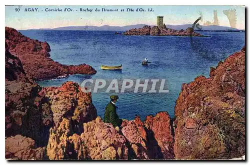 Cartes postales Agay Corniche d'Or Rocher du Drumont et l'ile d'Or