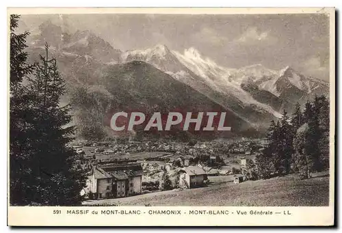 Cartes postales Massif du Mont Blanc Chamonix Vue generale