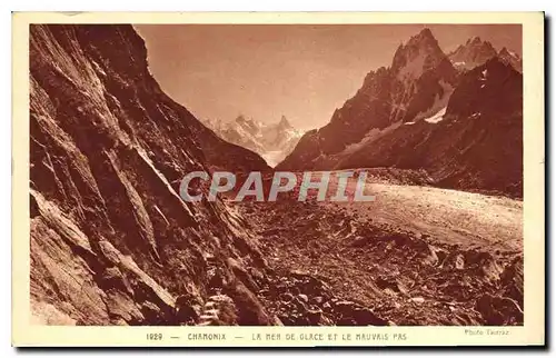 Cartes postales Chamonix la Mer de Glace et le Mauvais Pas