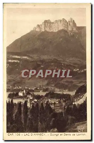 Cartes postales Lac d'Annecy Duingt et Dents de Lanfon