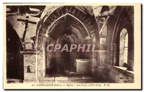 Ansichtskarte AK Gargilesse Indre Eglise la Crypte XII siecle