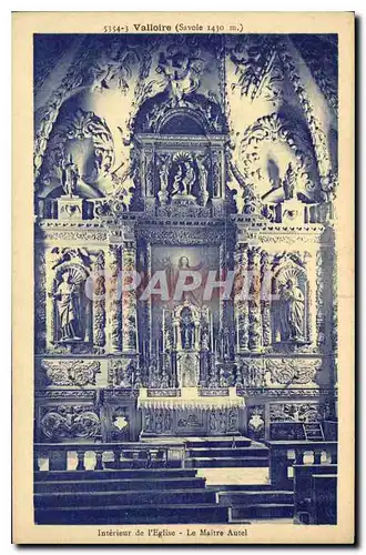 Cartes postales Valloire Savoie Interieur de l'eglise le Maitre Autel