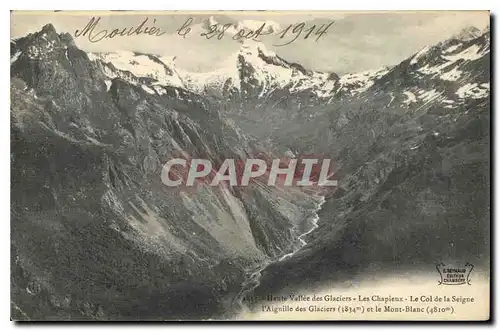 Cartes postales Haute Vallee des Glaciers les Chapieux le Col de la Seigne l'Aiguille des Glaciers et le Mont Bl