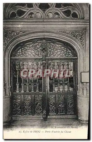 Cartes postales Eglise de Brou Porte d'entree du Choeur