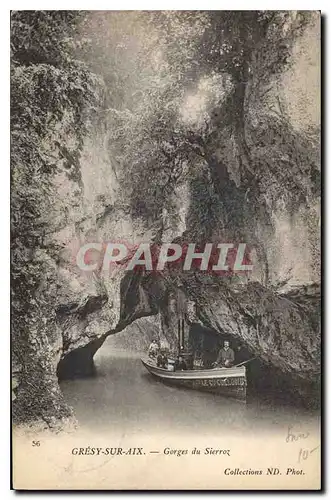 Cartes postales Gresy sur Aix Gorges du Sierroz Bateau
