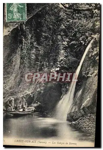 Cartes postales Gresy sur Aix Savoie les Gorges de Sierroz Bateau