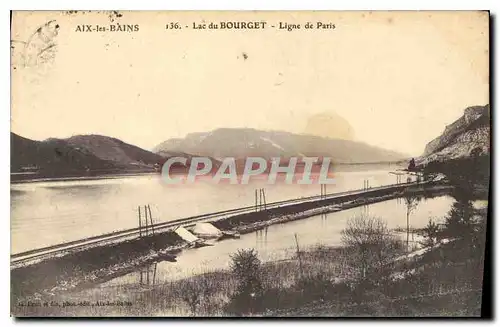 Cartes postales Aix les Bains lac du Bourget Ligne de Paris