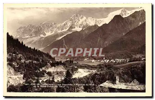 Cartes postales Env de Chamonix les Houches l'Aiguille du Midi et le Mont Blanc du Tacul