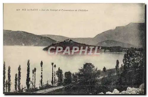 Ansichtskarte AK Aix les Bains Lac du Bourget et Promontoire de Chatillon