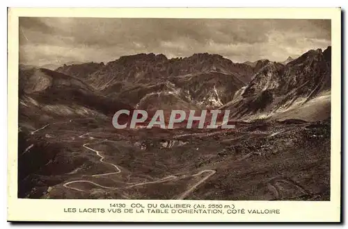 Cartes postales Col du Galbier les Lacets vus de la Table d'Orientation Cote Valloire