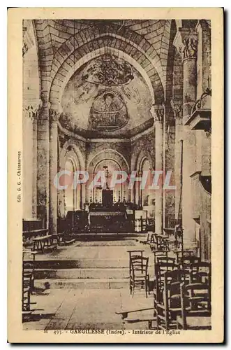 Cartes postales Gargilesse Indre Interieur de l'eglise