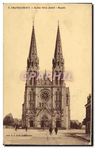 Cartes postales Chateauroux Eglise Saint Andre Facade