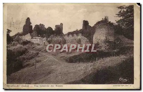 Cartes postales Chaillac Indre vue generale des Ruines