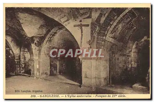 Cartes postales Gargilesse l'eglise souterraine Fresques du XV siecle