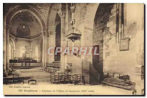 Ansichtskarte AK Gargilesse Interieur de l'eglise de Gargilesse XII siecle