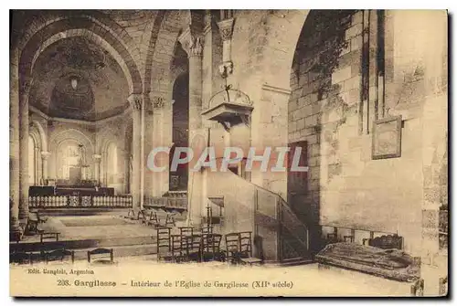 Cartes postales Gargilesse Interieur de l'eglise de Gargilesse XII siecle