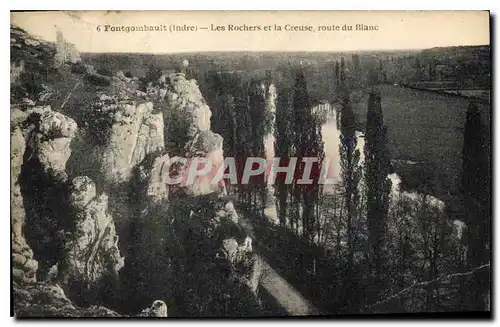 Cartes postales Fontgombault Indre les Rochers et la Creuse route du Blanc