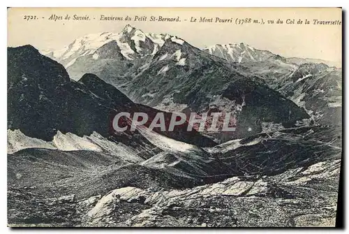 Cartes postales Alpes de Savoie Environs du Petit St Bernard le Mont Pourri vu du Col de la Traversette