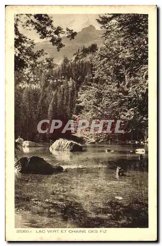 Cartes postales Lac Vert et Chaine des fiz