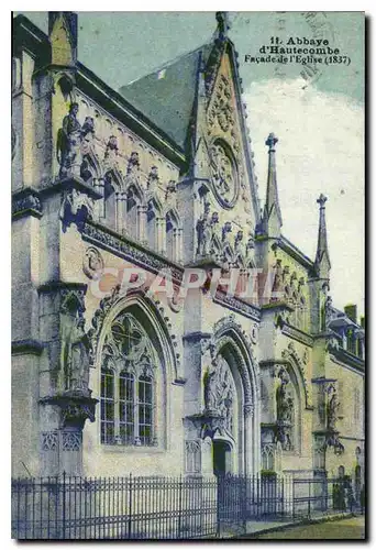 Cartes postales Abbaye d'Hautecombe Facade de l'eglise 1837