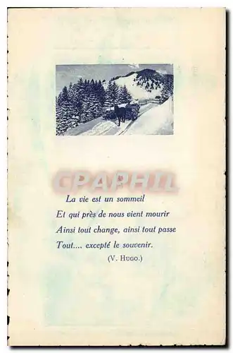 Ansichtskarte AK La Vis est un Sommeil et qui pres de nous vient mourir ainsi tout change ainsi tout passe tout e