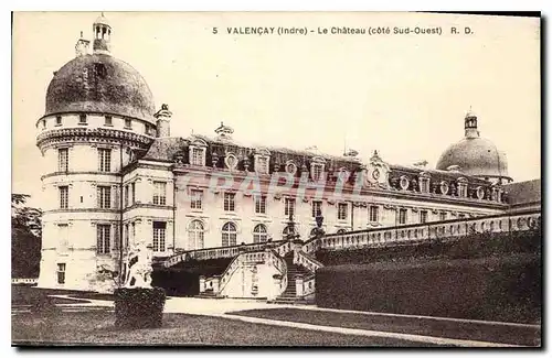 Cartes postales Valencay Indre le Chateau Cote Sud Ouest