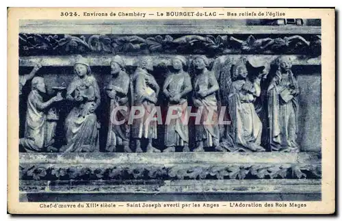 Cartes postales Environs de Chambery le Bourget du Lac Bas reliefs de l'eglise Chef d'Oeuvre du XIII siecle Sain