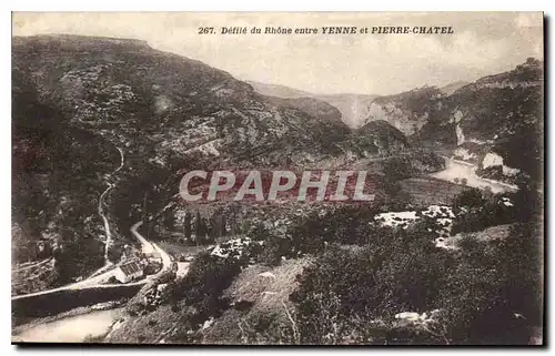 Cartes postales Defile du Rhone entre Yenne et Pierre Chatel