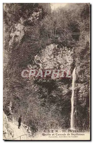 Cartes postales Faverges Grotte et Cascade de Seythenex
