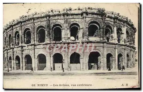 Ansichtskarte AK Nimes les Arenes vue exterieure