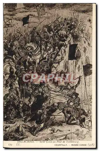 Ansichtskarte AK Delacroix Saint Louis au Pont de Taillebourg Chantilly Musee Conde