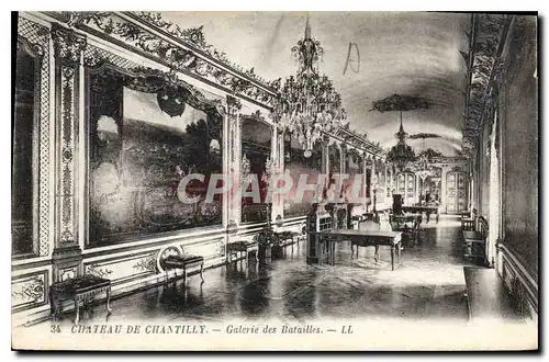 Cartes postales Chateau de Chantilly Galerie des Batailles