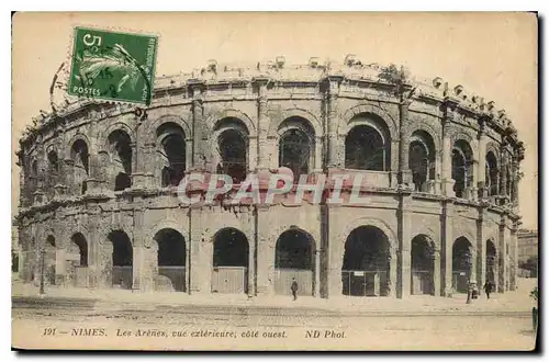 Ansichtskarte AK Nimes les Arenes vue exterieure cote ouest