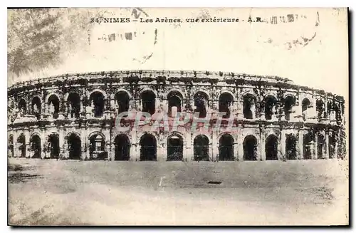 Ansichtskarte AK Nimes les Arenes vue exterieure