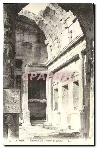 Cartes postales Nimes Interieur du Temple de Diane