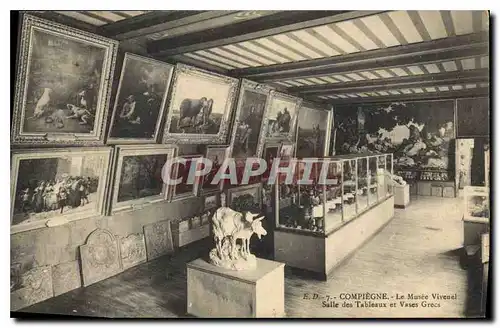 Ansichtskarte AK Compiegne le Musee Vivenel Salle des Tableaux et Vases Grecs