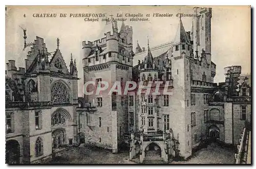 Ansichtskarte AK Chateau de Pierrefonds la Chapelle et l'Escalier d'Honneur