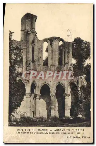 Ansichtskarte AK Institut de France Abbaye de Chaalis les Ruines de l'Abbatiale transept cote nord