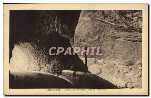 Ansichtskarte AK Mas d'Azil Sortie de la Grotte cote de St Girons