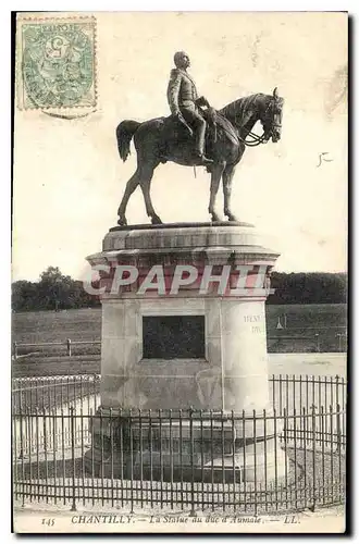 Cartes postales Chantilly la Statue du duc d'Aumale