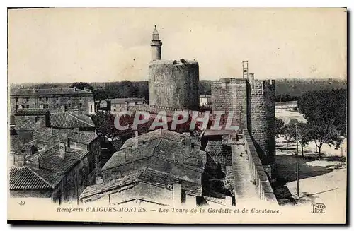 Cartes postales Remparts d'Aigues Mortes les Tours de la Gardette et de Constance