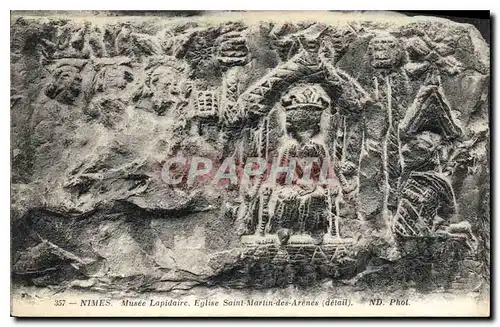 Cartes postales Nimes Musee Lapidaire Eglise Saint Martin des Arenes detail